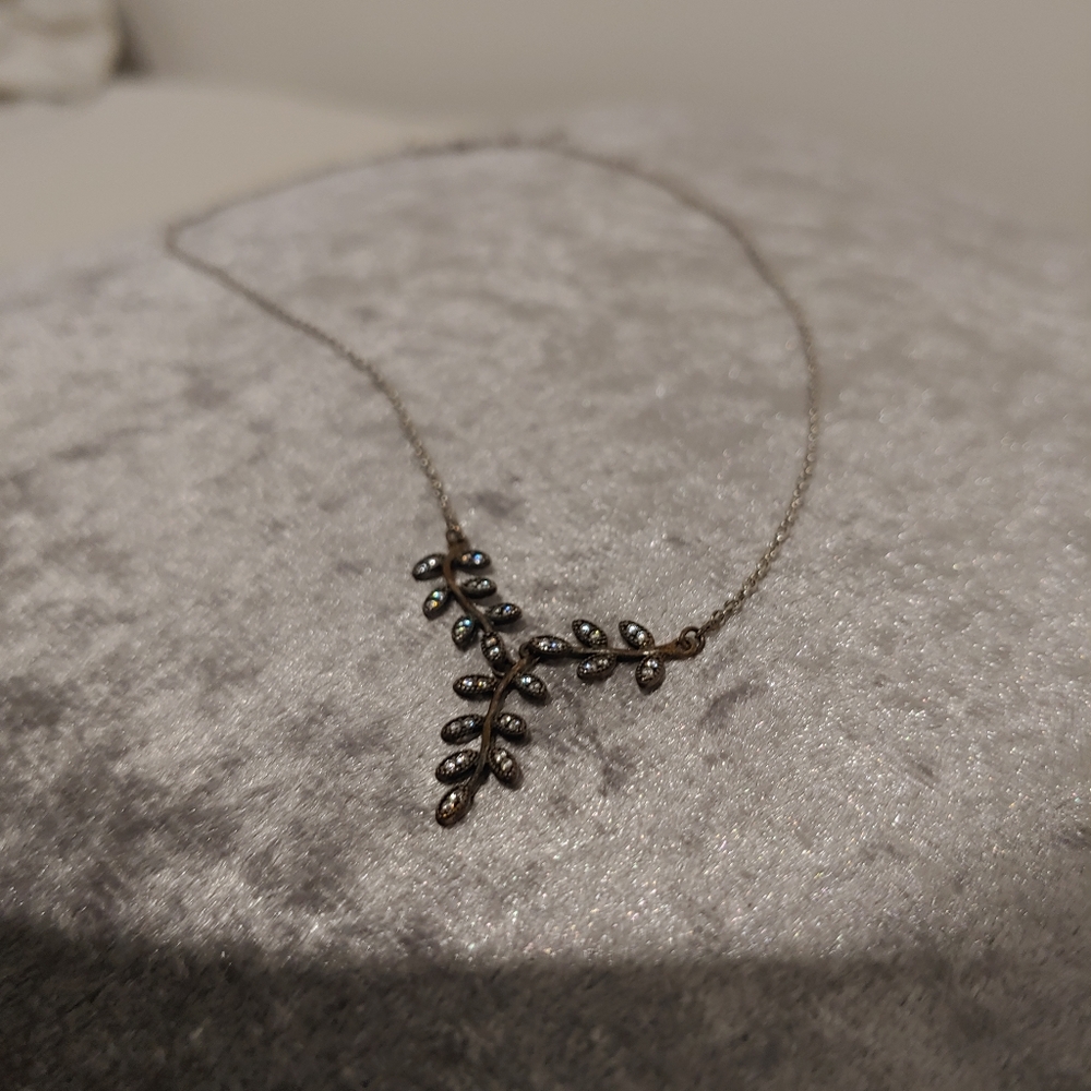 Sterling silver woodland branch necklace